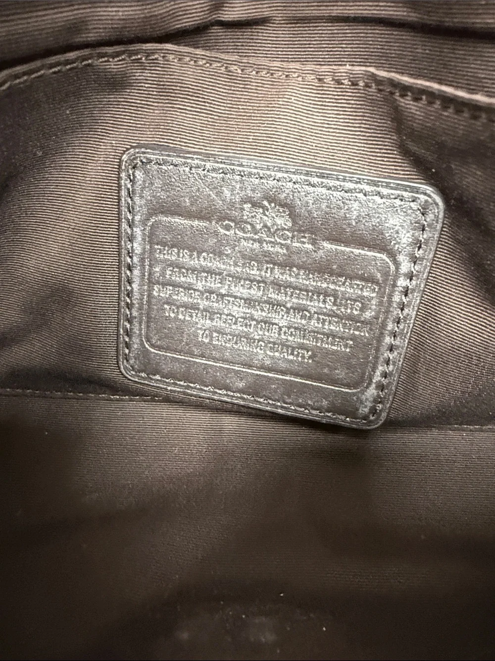 Vintage Y2K Coach Snake-Embossed Crossbody Bag in Brown and Black